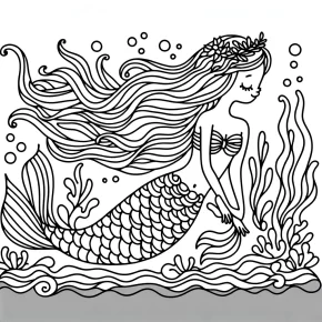 coloring pages mermaid