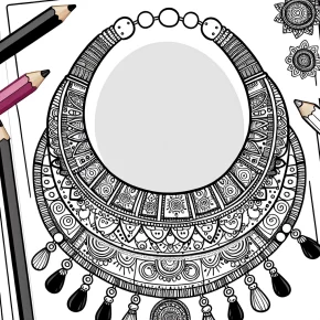 coloring pages necklace