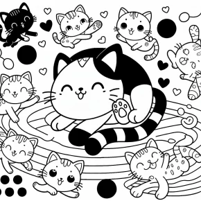 coloring pages of cute cats