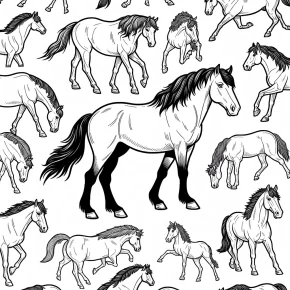 coloring pages of horses