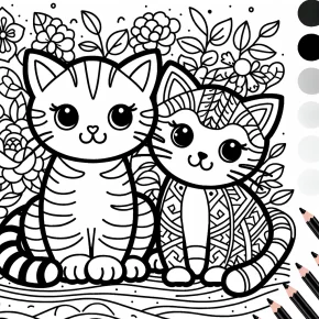 coloring pages of kitties