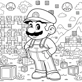 coloring pages of mario