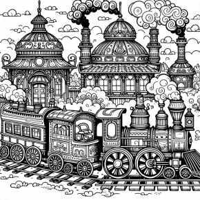 coloring pages of trains