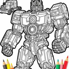 coloring pages optimus prime