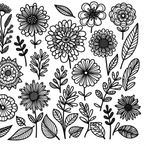 coloring pages printable flowers