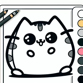 coloring pages pusheen