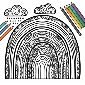 coloring pages rainbow