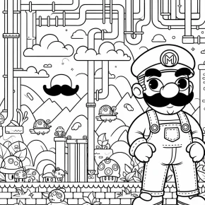 coloring pages super mario