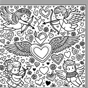 coloring pages valentines day