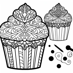 cupcake coloring page