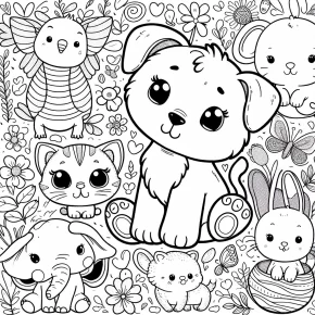 cute animals coloring pages