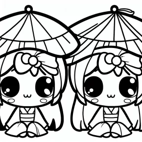 cute anime coloring pages