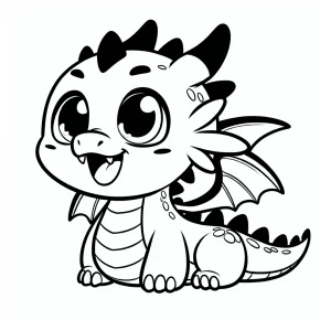 cute dragon coloring pages