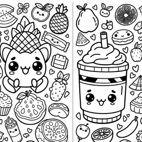 cute food coloring pages