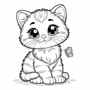 cute kitten coloring pages