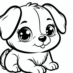 cute puppy coloring pages