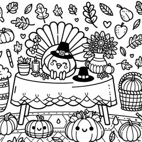 cute thanksgiving coloring pages