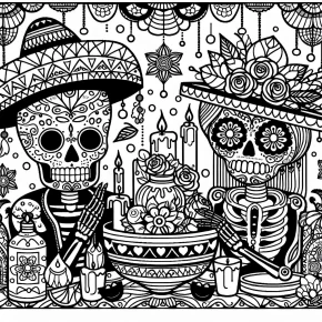 day of the dead coloring pages