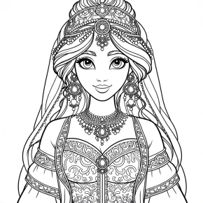 disney princess jasmine coloring pages