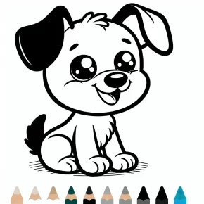 dog coloring page