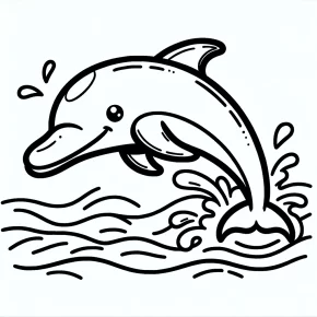 dolphin coloring page