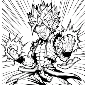 dragon ball z goku coloring pages