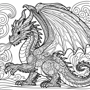 dragon coloring page