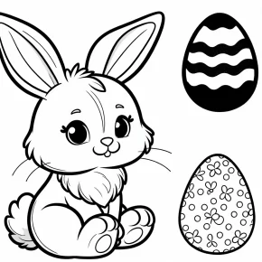 easter bunny coloring page