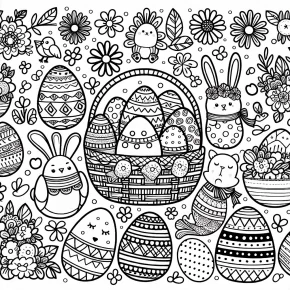 easter coloring in pages