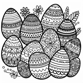 easter eggs coloring pages