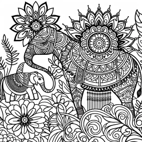 easy adult coloring pages