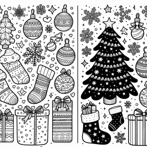 easy christmas coloring pages