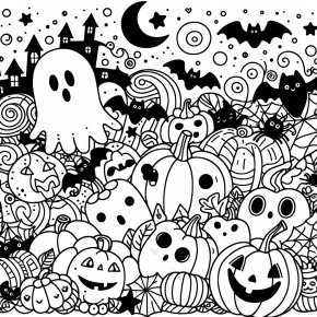 easy halloween coloring pages