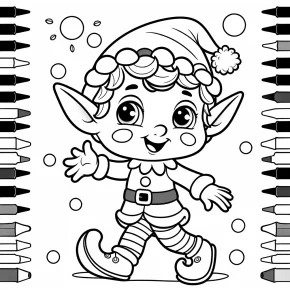 elf coloring page