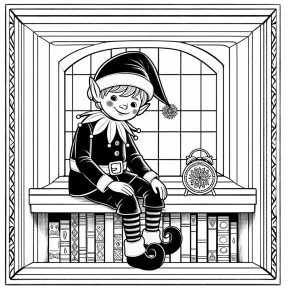 elf on the shelf color pages