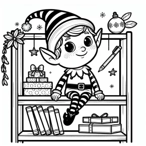 elf on the shelf coloring pages