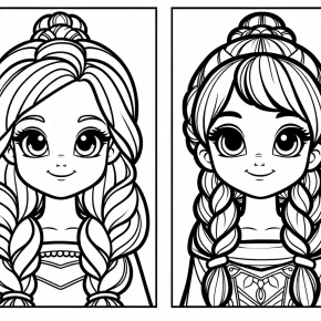 elsa anna coloring page