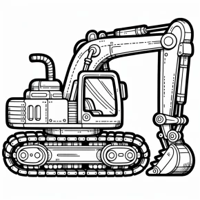 excavator coloring page