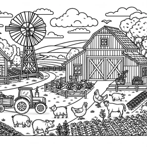 farm coloring pages