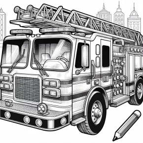 fire truck coloring page