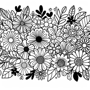 floral coloring pages