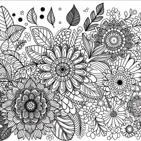 flower coloring pages for adults