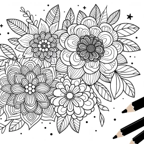 flower coloring pages for kids