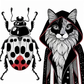 free coloring pages ladybug and cat noir