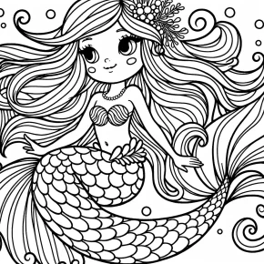 free mermaid coloring pages