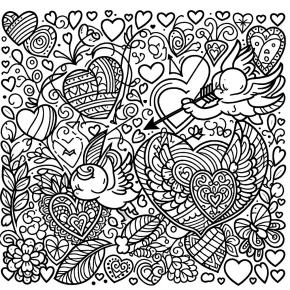 free printable valentine coloring pages