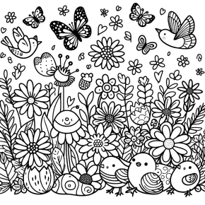 free spring coloring pages