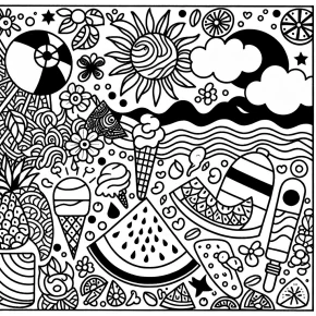 free summer coloring pages