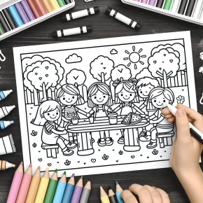 friends coloring pages