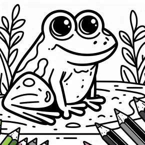 frog coloring page